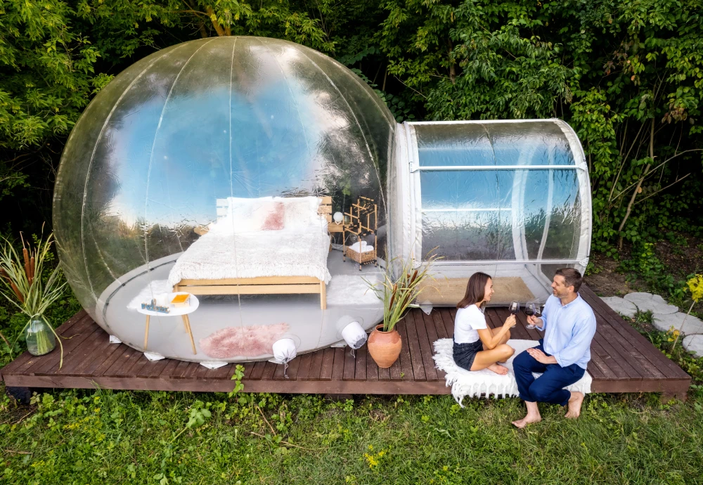 luxurious outdoor single tunnel inflatable bubble tent